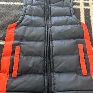 Black and Orange Puffer Vest